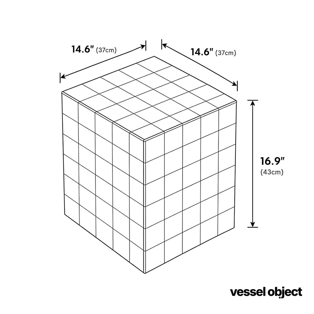 AZURE BLOCK | Blue Mosaic Cube Bath Stool & Table