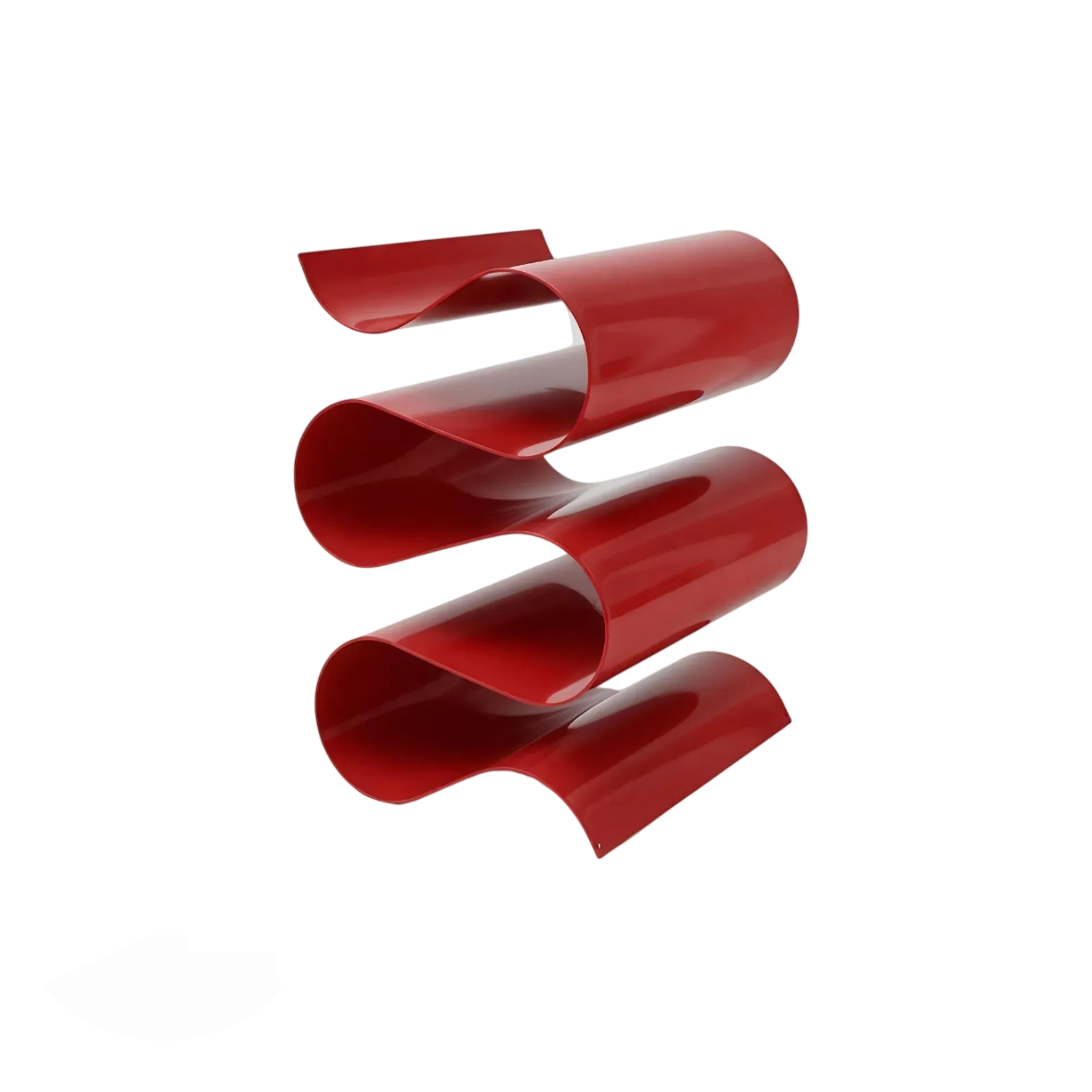WAVE-DESIGN | Red Metal Wine Rack