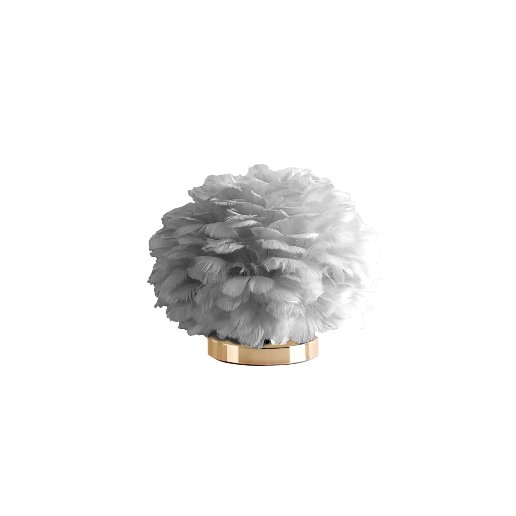 Nordic Feather Lamp | Cozy Retro Table Lighting, Metal Base