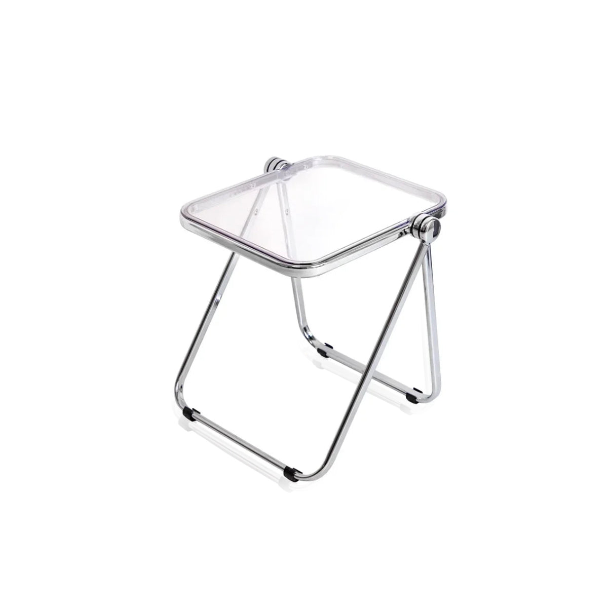Foldable Acrylic Side Table – Transparent Compact Coffee Table