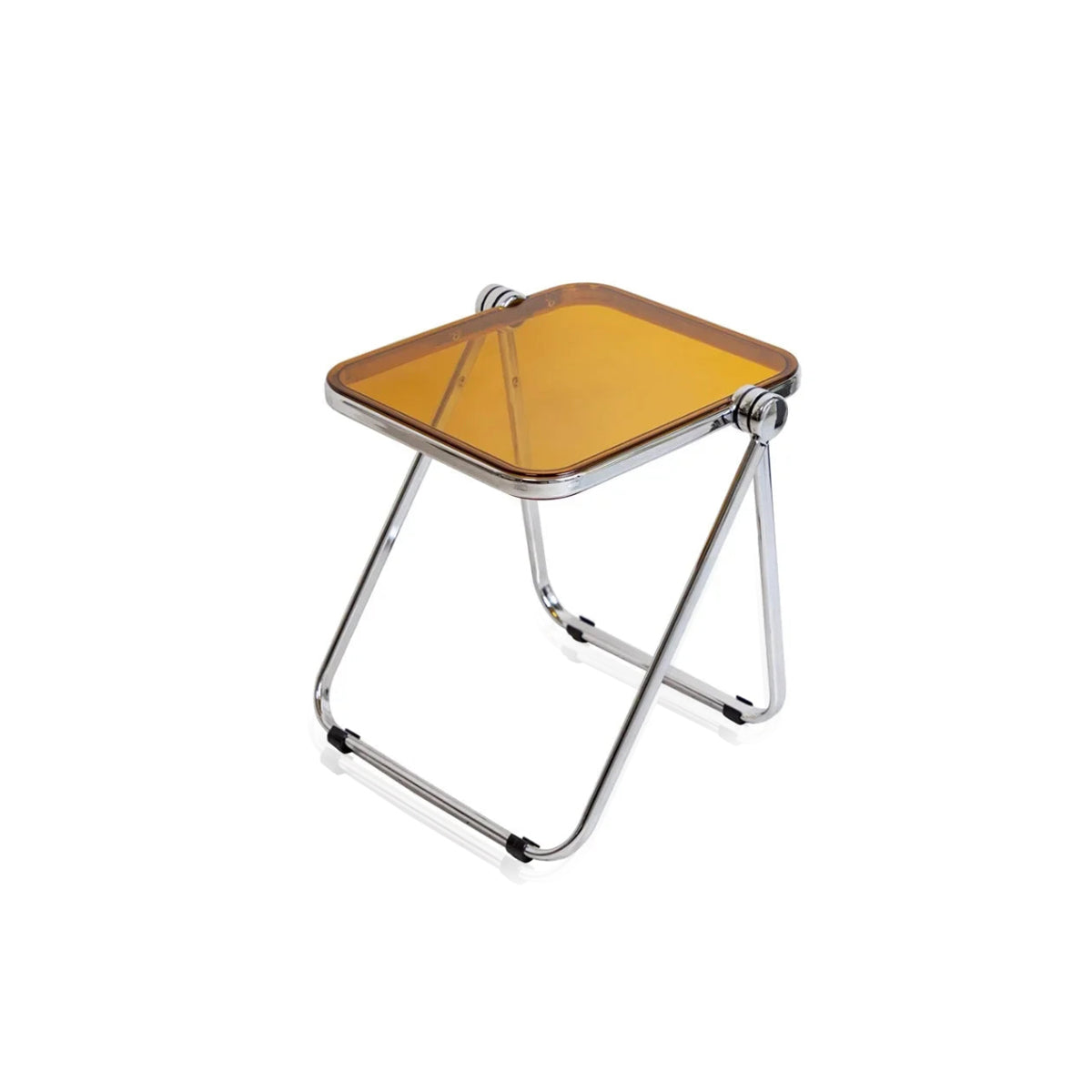 Foldable Acrylic Side Table – Transparent Compact Coffee Table