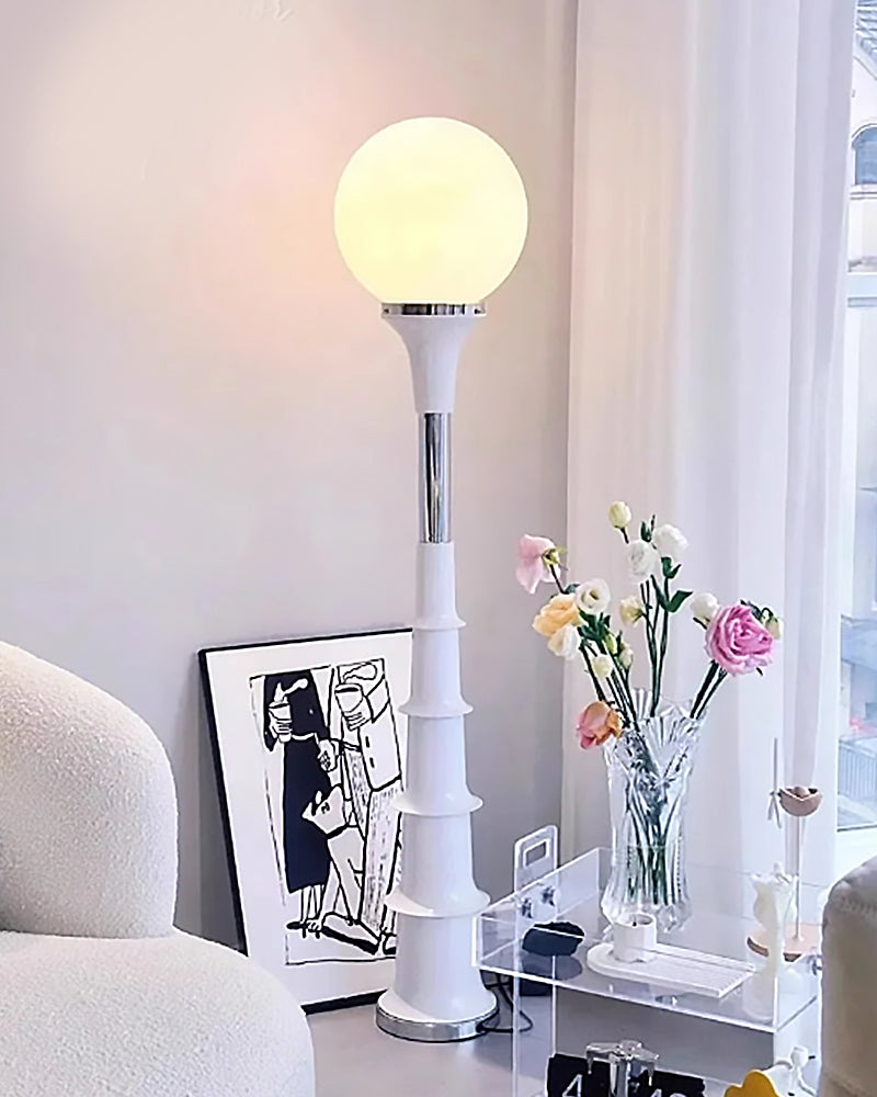 Retro Ball Floor Lamp | 90s French Design, Corded Light