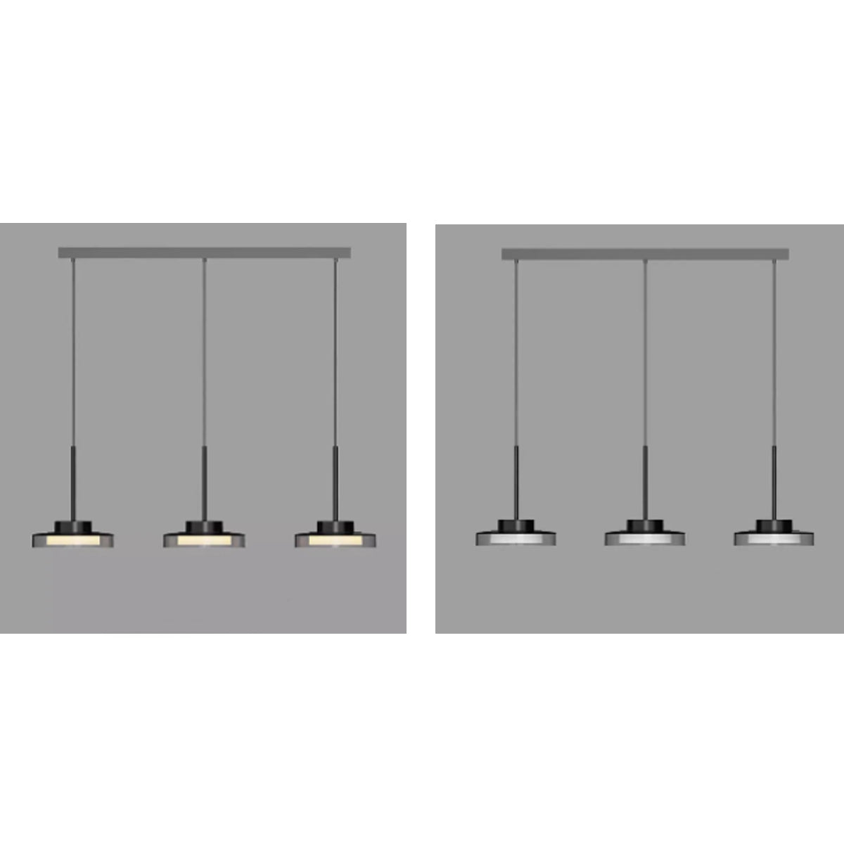 French Pendant Ceiling Light | Modern Metal Acrylic Lamp
