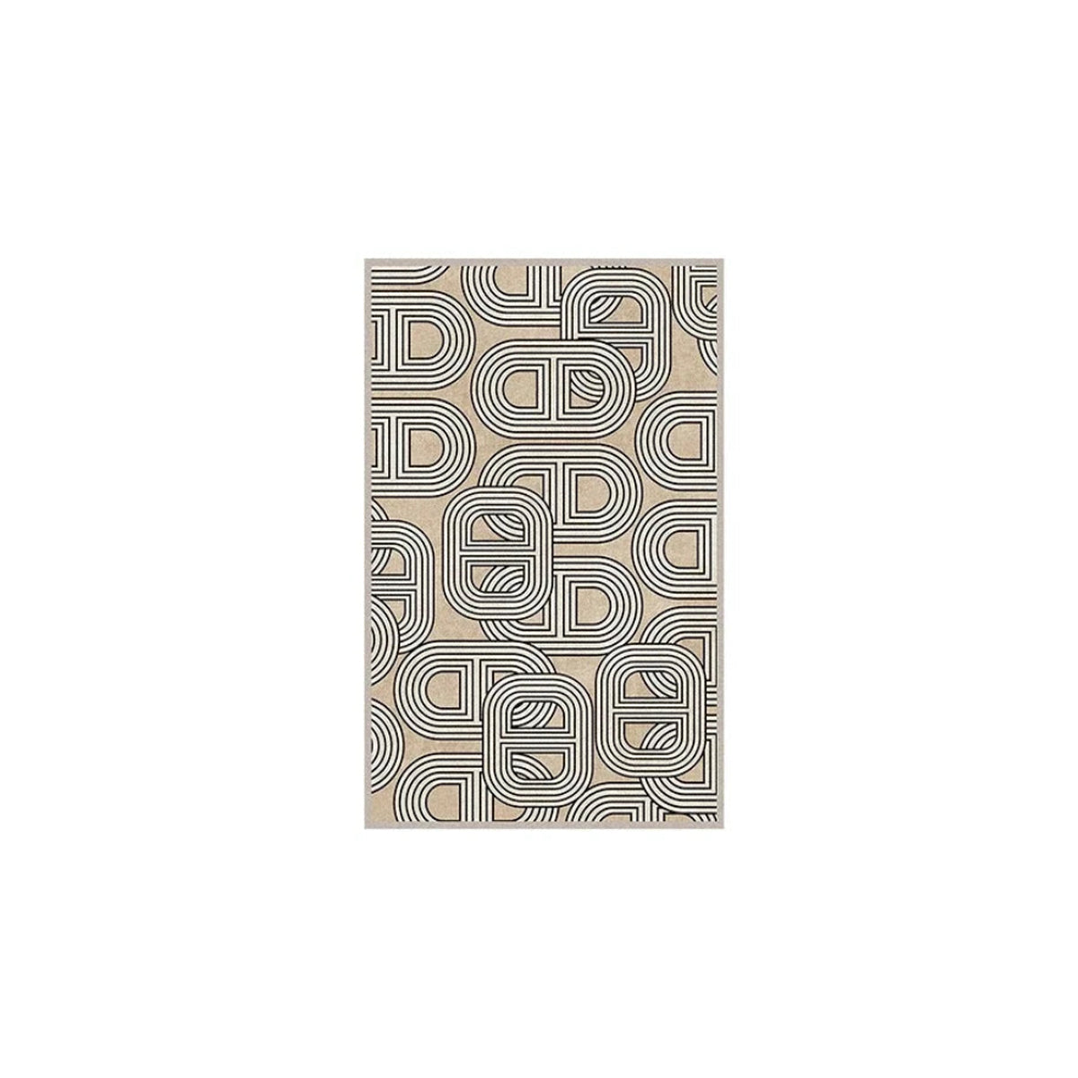 French Style Area Rug - Elegant Chain Pattern Floor Covering