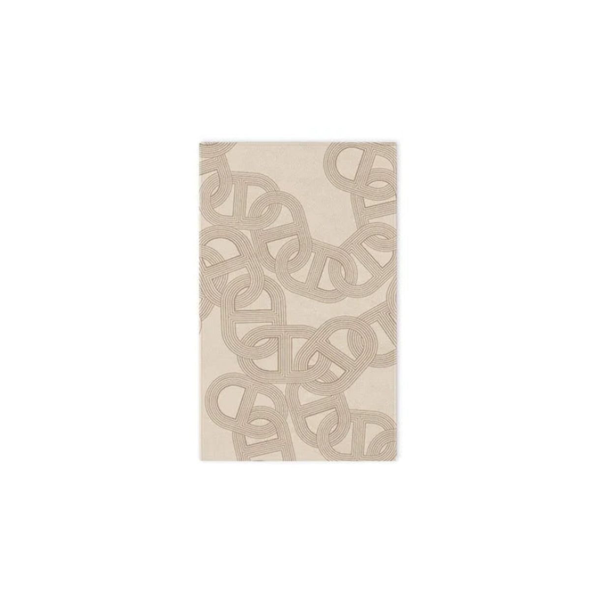 French Style Area Rug - Elegant Chain Pattern Floor Covering