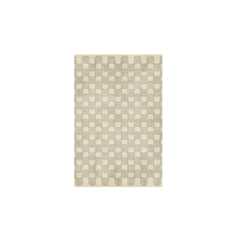 Abstract Art Rug – French Wavy Plaid Area Carpet