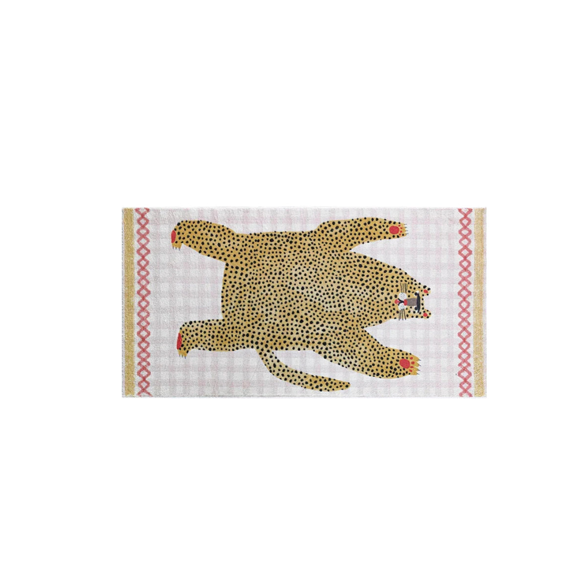 Funny Face Art Rug - Lion Leopard Animal Print Mat