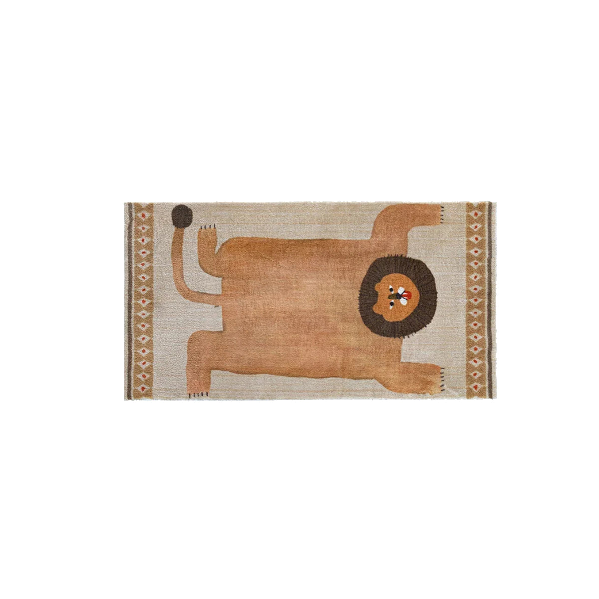 Funny Face Art Rug - Lion Leopard Animal Print Mat