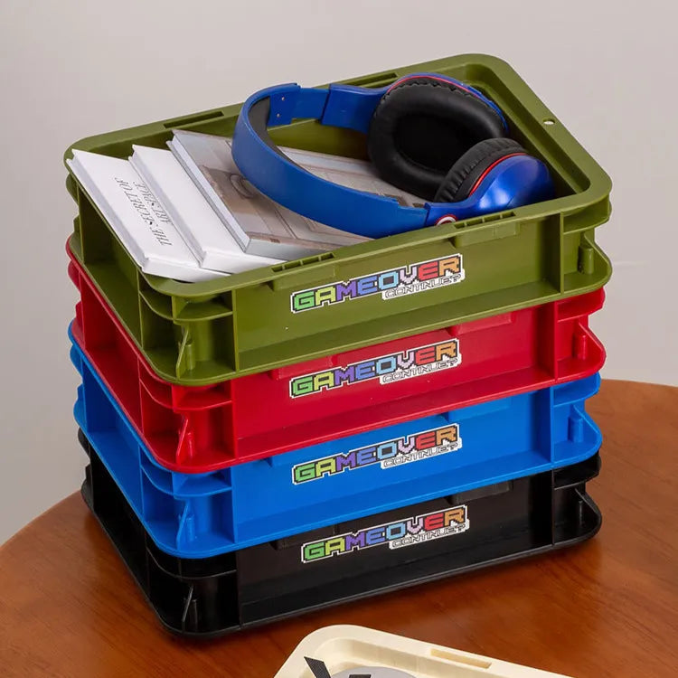Pixel-Perfect Organization - Retro Gamer Stackable Crates