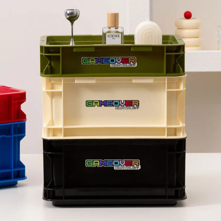 Pixel-Perfect Organization - Retro Gamer Stackable Crates