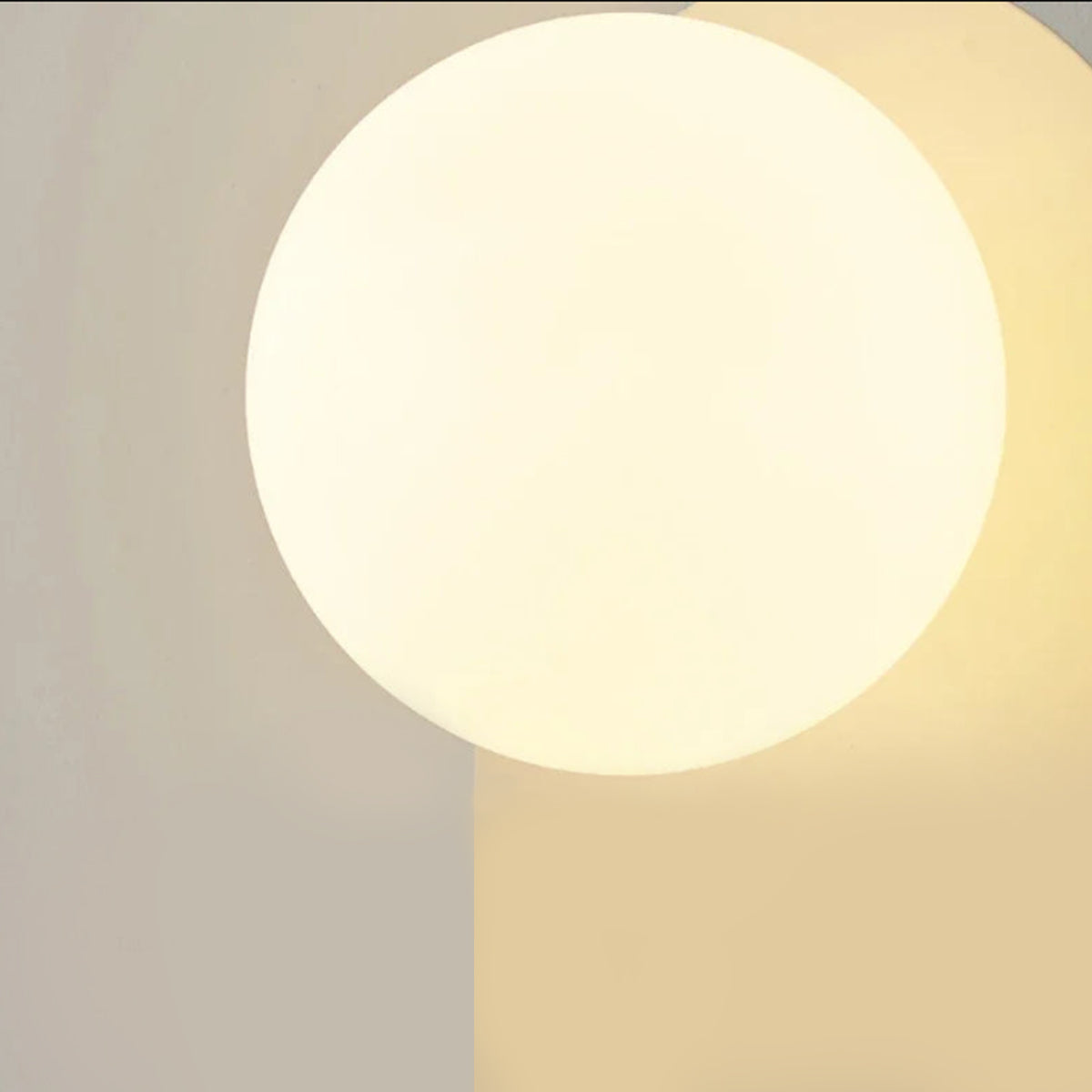 Glass Ball Wall Lamp - Modern Metal Plate Fixture
