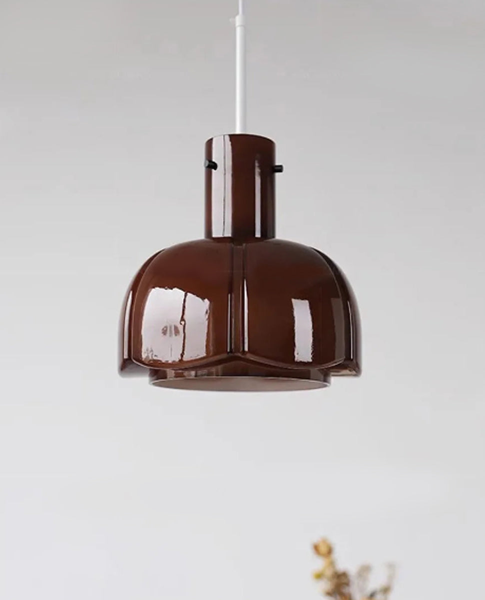 Glass Tulip Pendant Light | Modern Ceiling Lamp 10.2"x15.7"