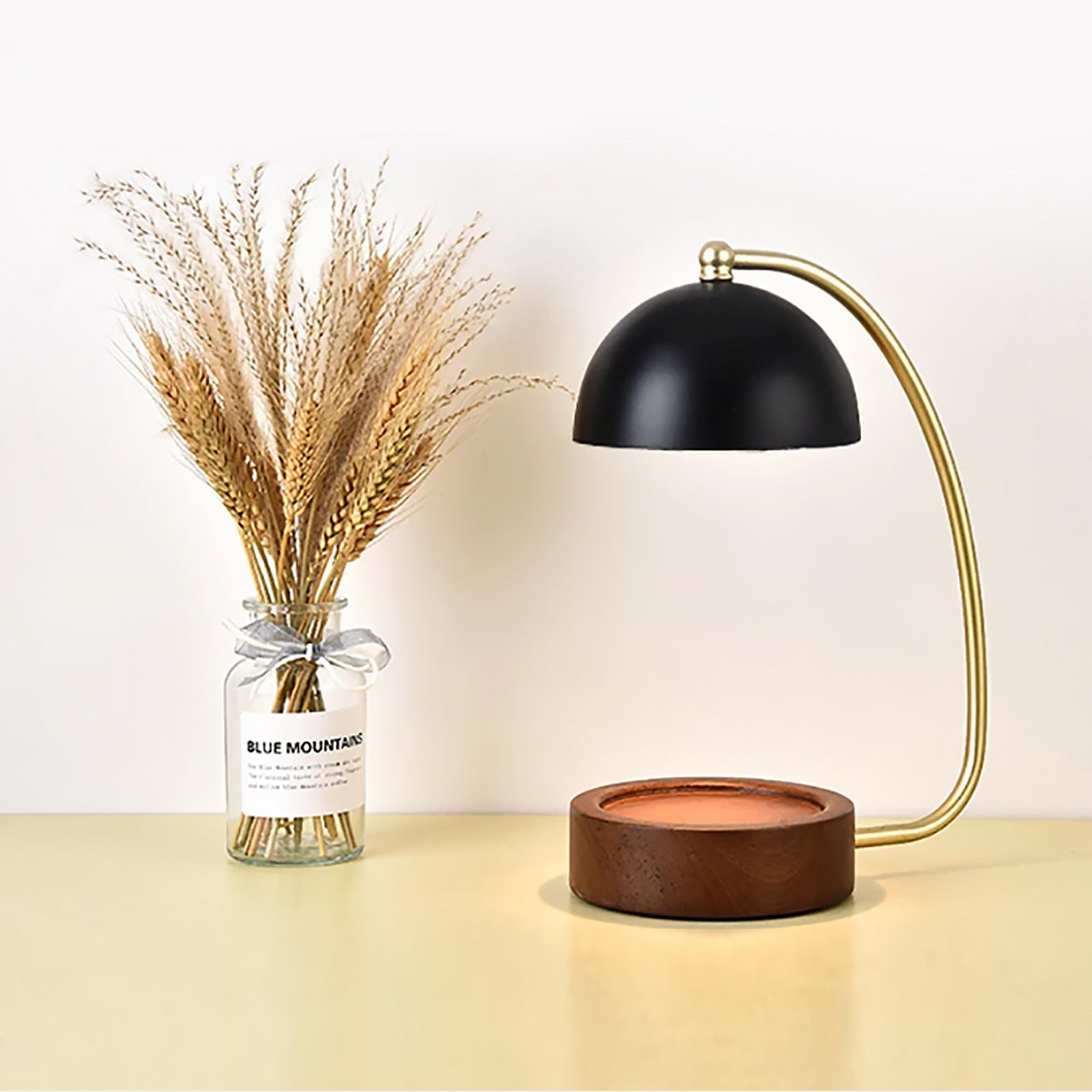 Golden Candle Warmer - Retro Dome Stand, Adjustable Timer