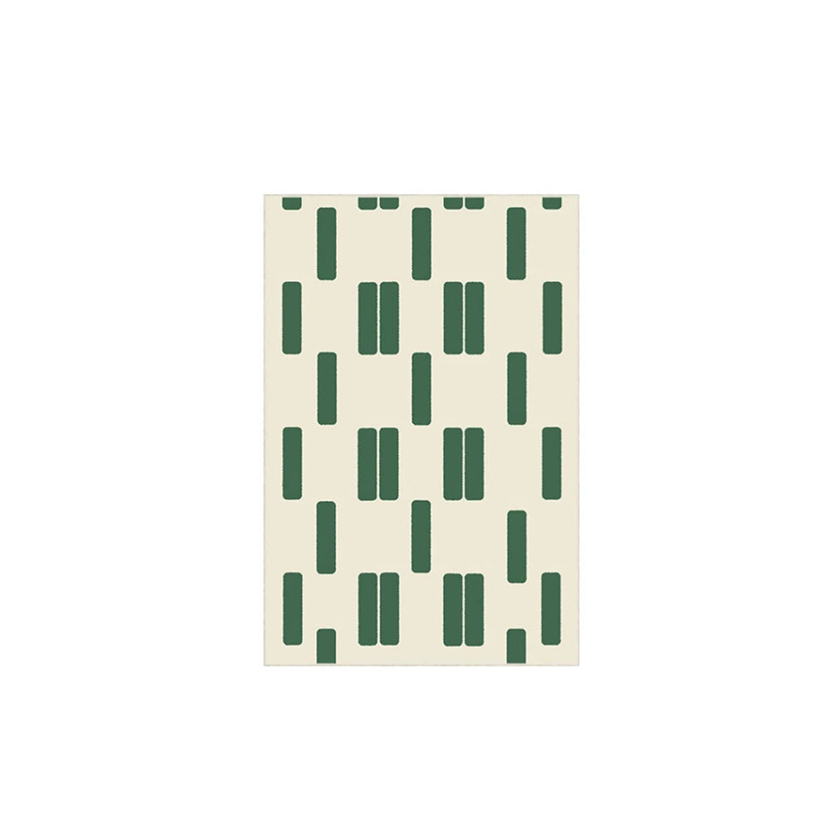 Green Retro Area Rug - French Patterned Carpet