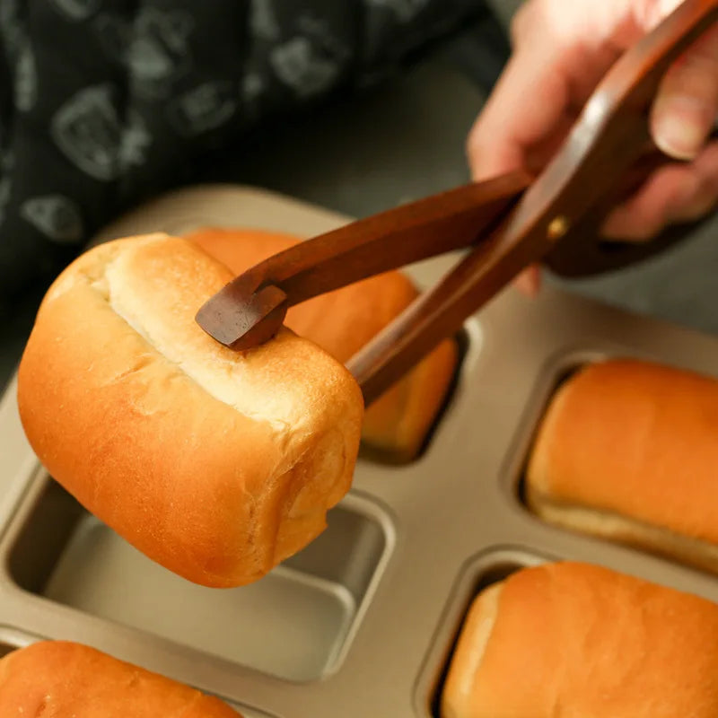 Wooden Kitchen Clip - Heat Resistant Tongs 9.8"