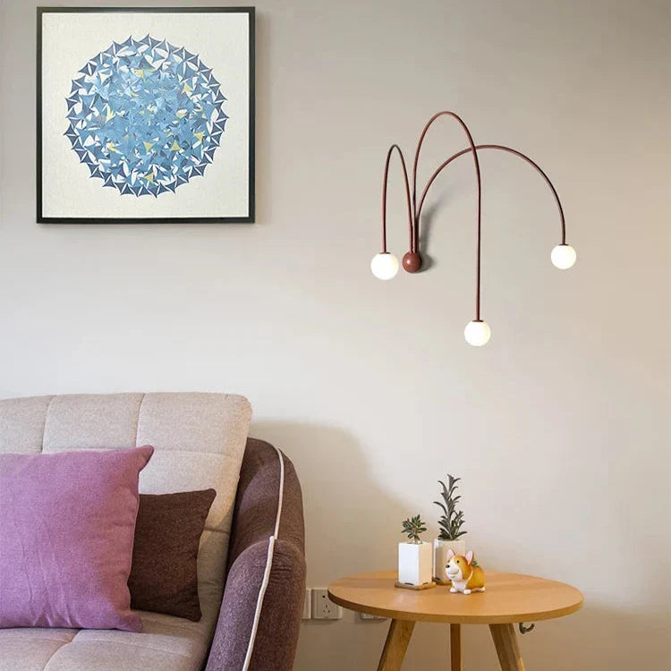 Italian Metal Wall Lamp - Modern 3 Branch Fixture