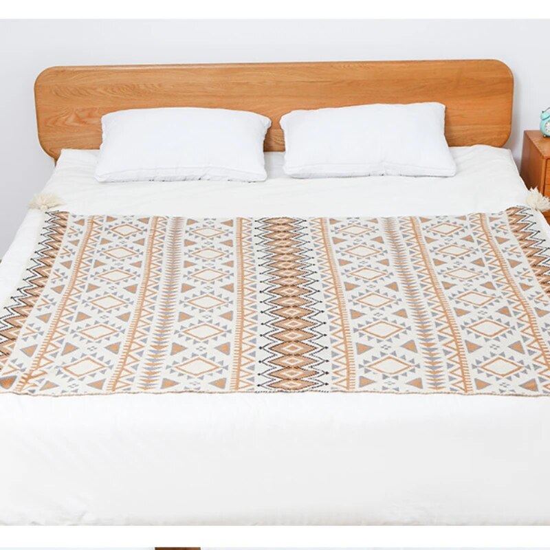 Navajo Throw Blanket - Retro Southwest Cozy Fleece 51x79 Inch
