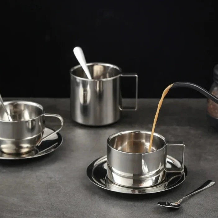 Thermal Tea Set - Stainless Steel Mug & Spoon