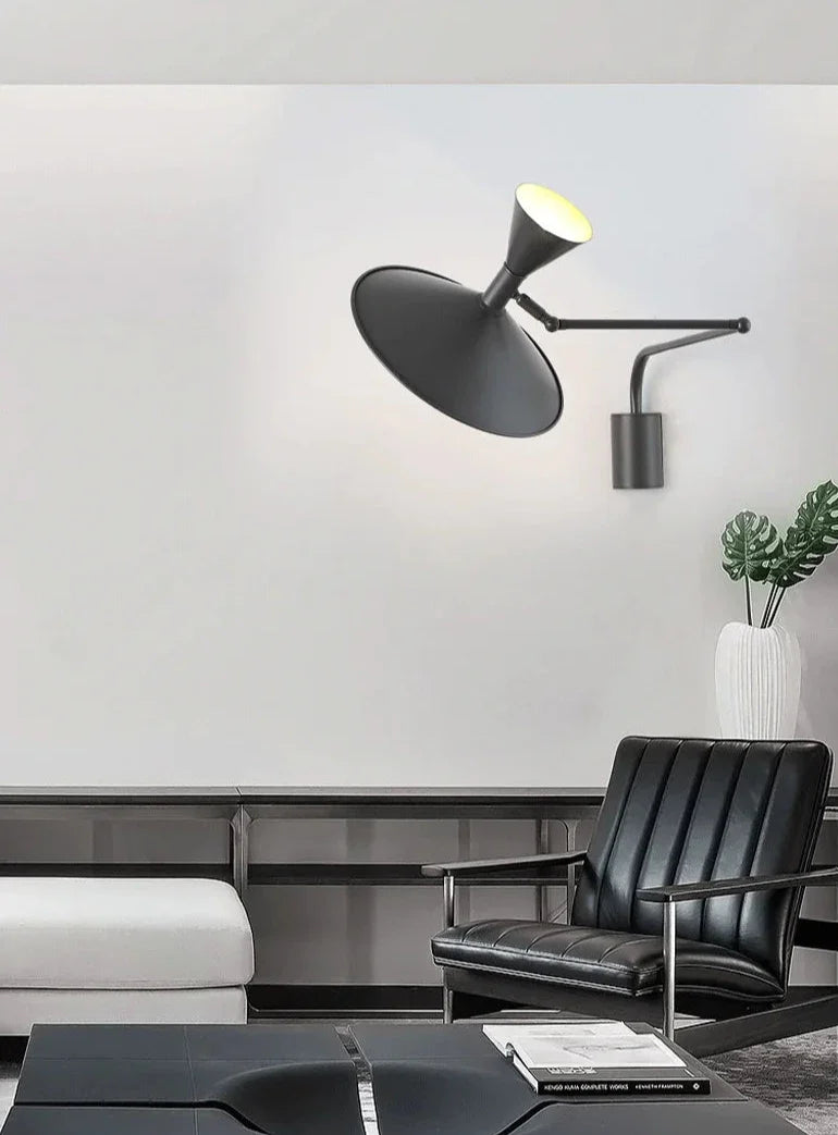 Swing Arm Wall Lamp - Industrial Plug In Sconce