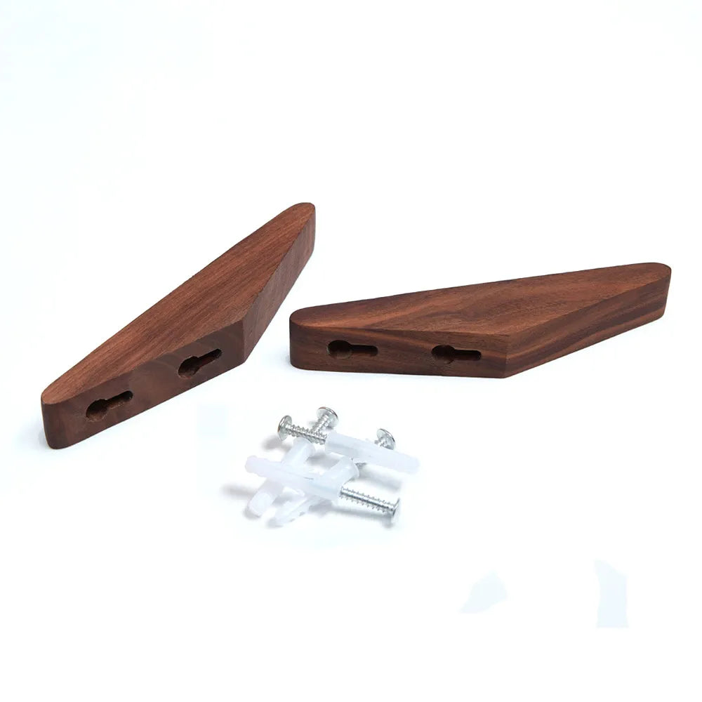 Wooden Wall Hanger - Angular Solid Wood Hook
