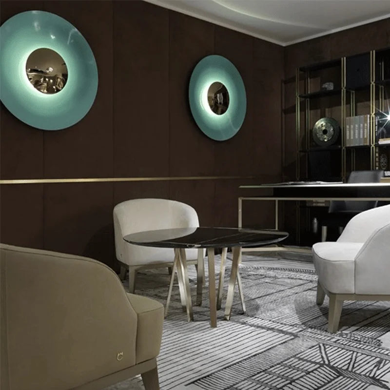 Chrome Wall Lamp - Minimalist UFO Shaped Light