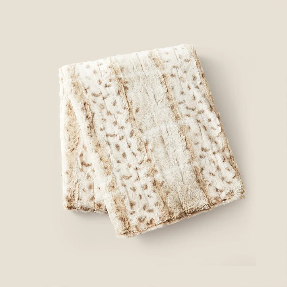 Leopard Throw Blanket - Heavy Patterned Cozy Plush 51x63