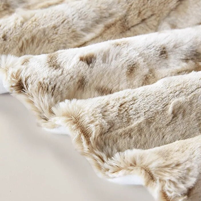 Leopard Throw Blanket - Heavy Patterned Cozy Plush 51x63