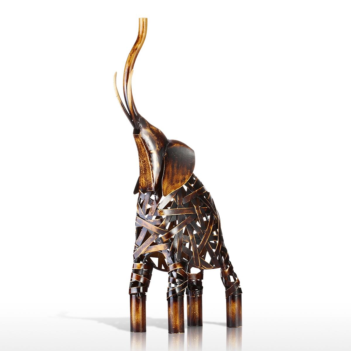 Metal Elephant Sculpture - Woven Metal Art Decor