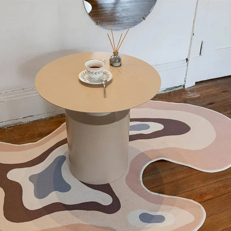 Abstract Area Rug - Irregular Shape Flat Lightweight Rug