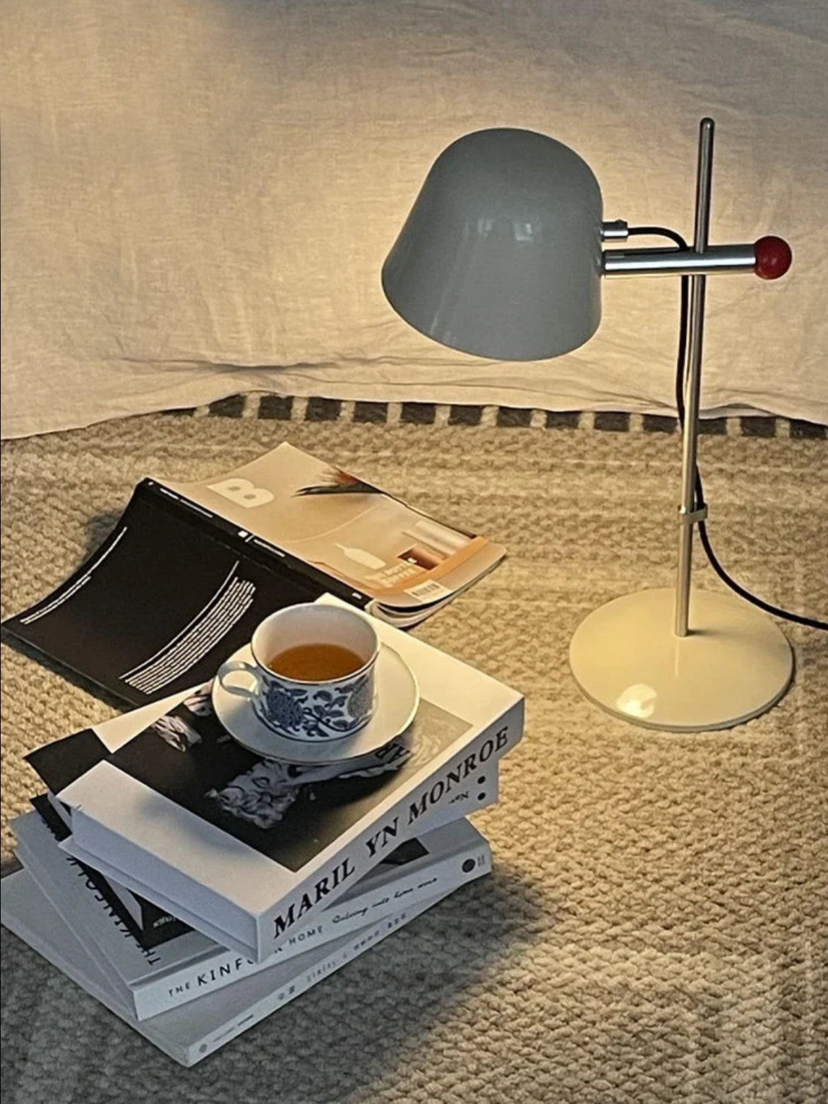 Retro Stainless Steel Lamp - Adjustable Mid Century Table Light