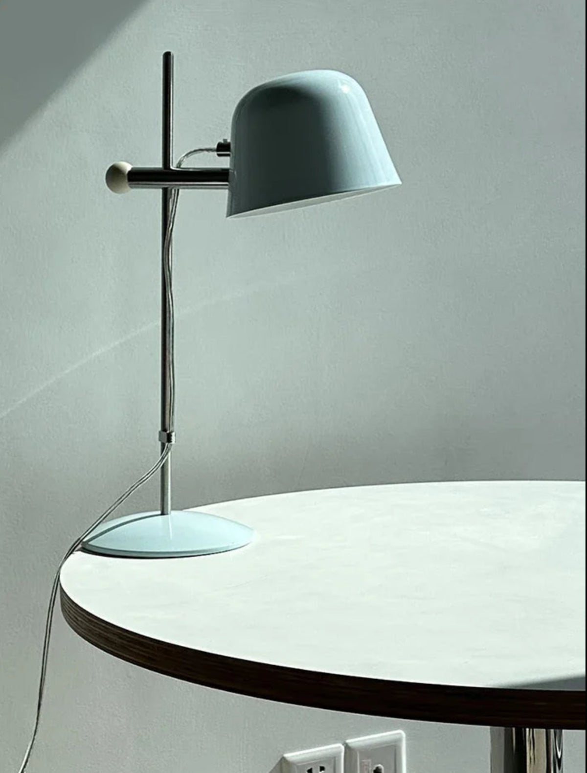 Retro Stainless Steel Lamp - Adjustable Mid Century Table Light