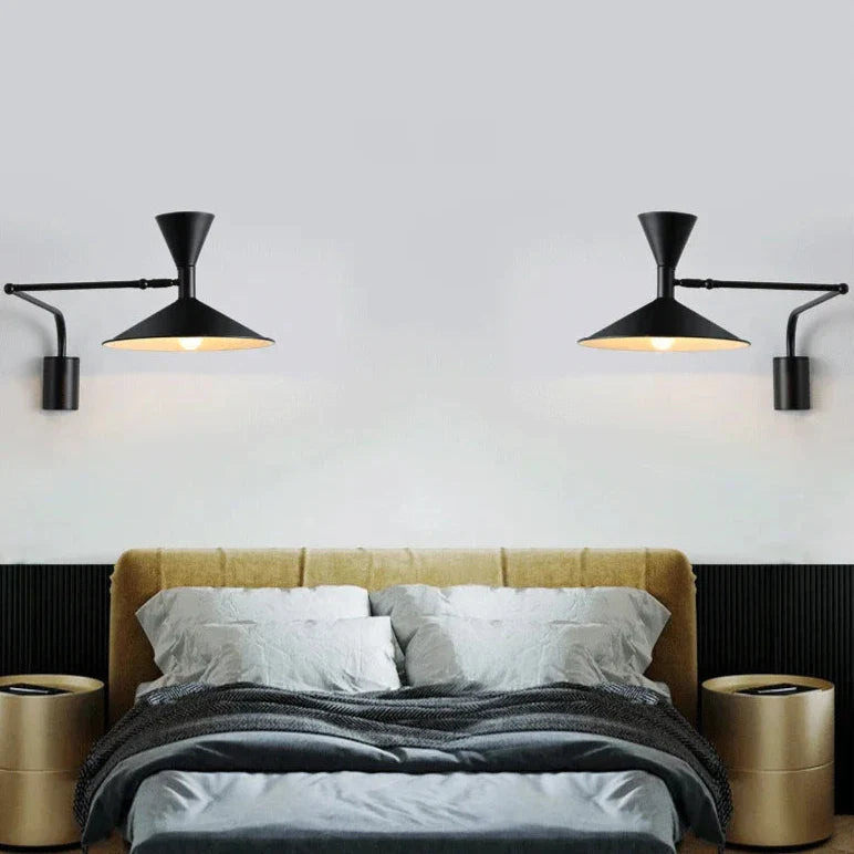 Swing Arm Wall Lamp - Industrial Plug In Sconce