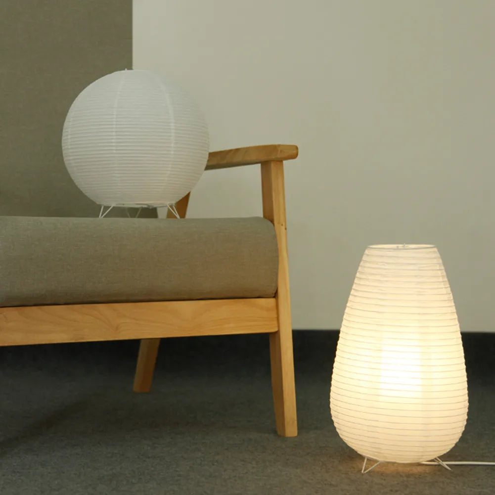Rice Paper Lantern - Lightweight Japanese Cylinder Lamp