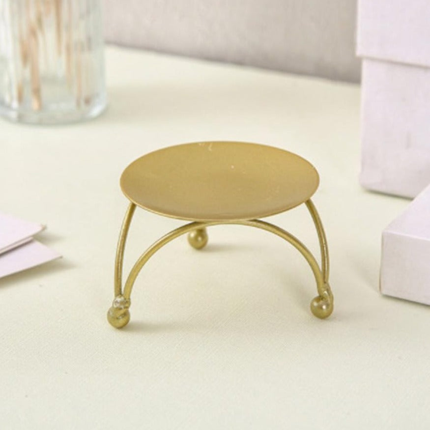 Iron Plate Candle Holder - Metal Minimalist Decor