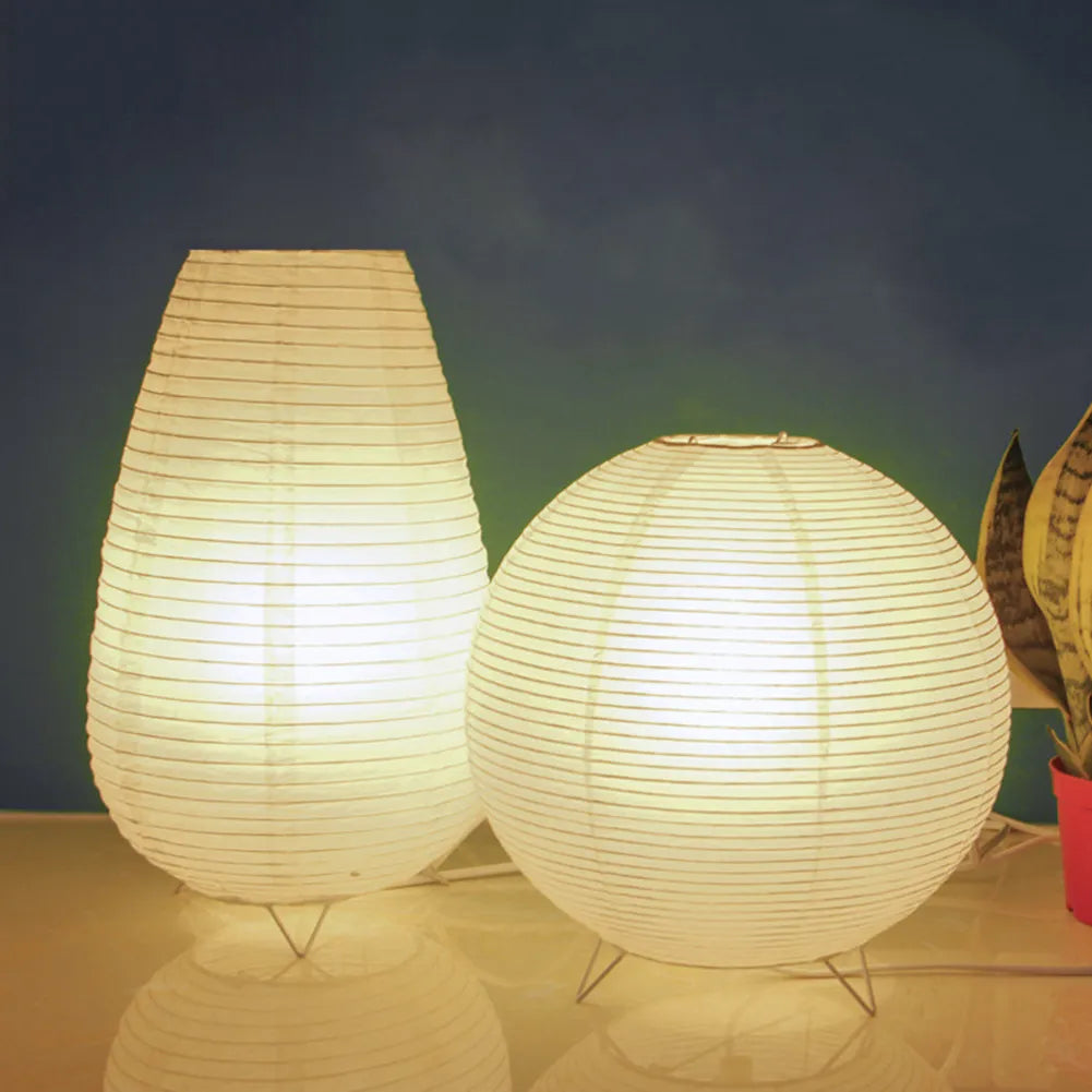 Rice Paper Lantern - Lightweight Japanese Cylinder Lamp