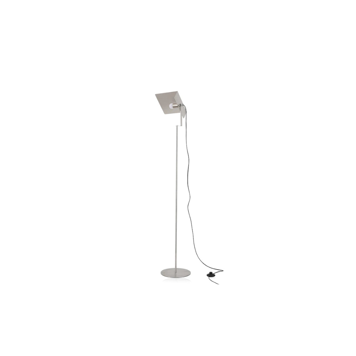 Industrial LED Floor Lamp - Stainless Steel Panel Luxury Lighting