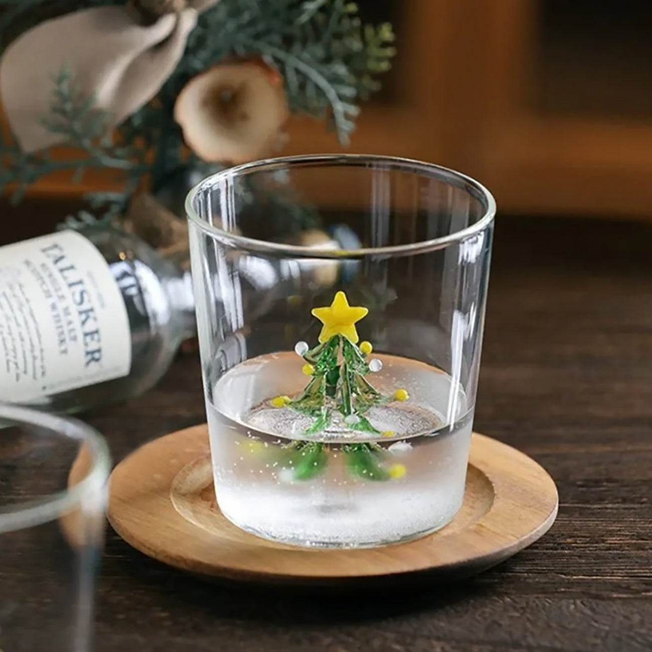 Christmas Tree Ornament - Ichendorf Style Glass Base 380ml Elegant Holiday Decor