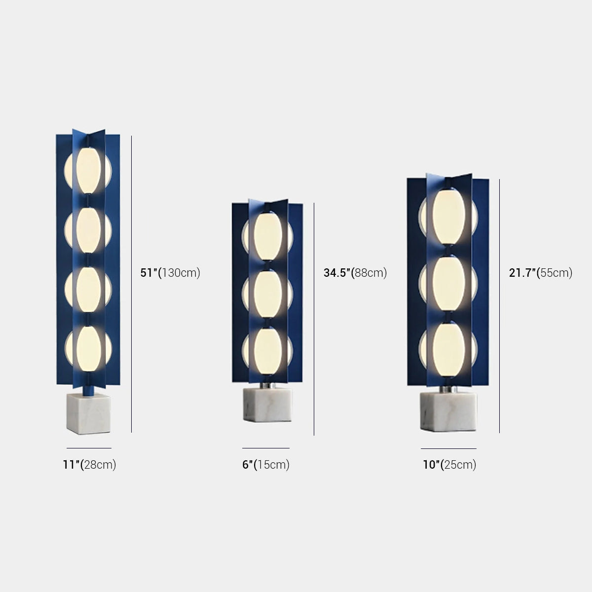 Marble Base Ball Lamp - Italian Design Blue Geometry Floor Lamp