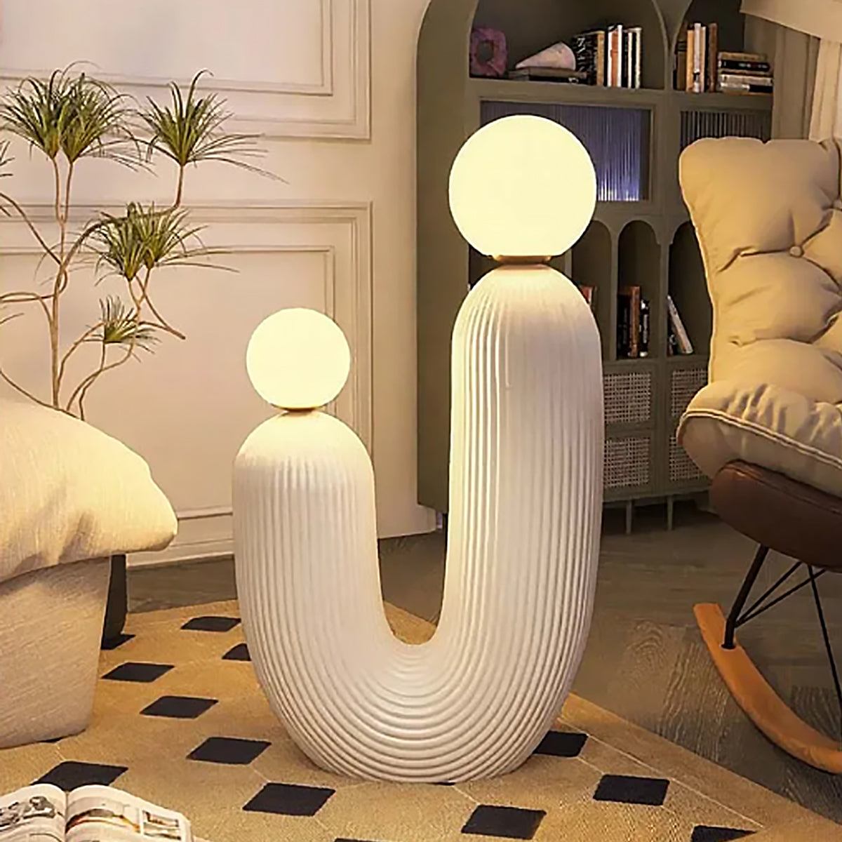 Cactus Floor Lamp - Italian Hand-Crafted Resin LED Light