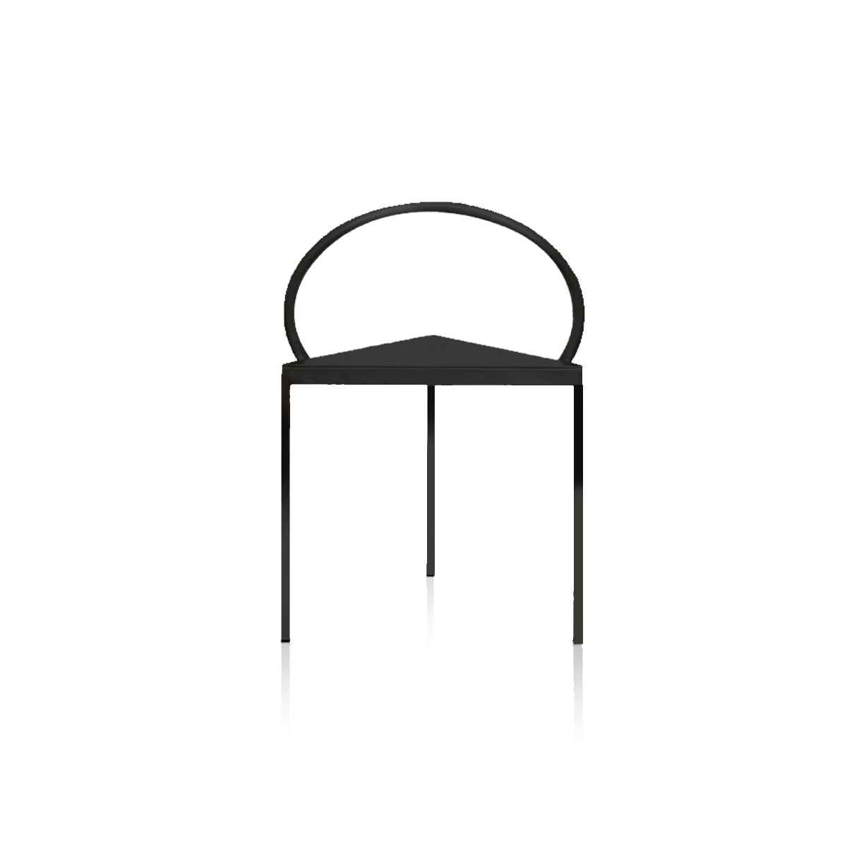 Italian Dining Chair - Minimalist Triangle Seat Metal