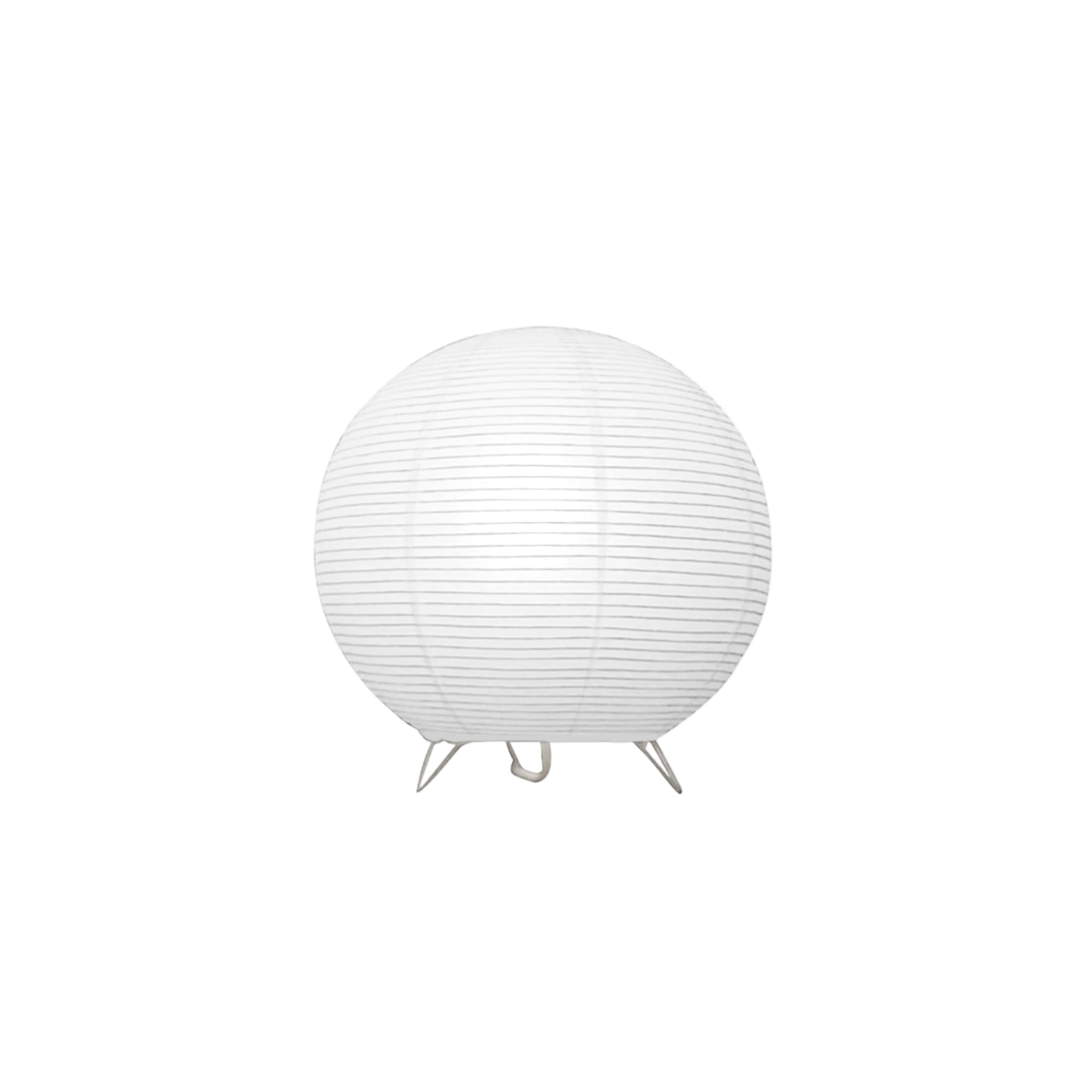 Rice Paper Lantern - Japanese Sphere Lamp With Metal Frame