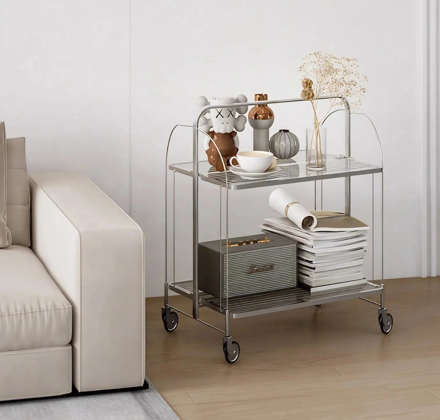 CLARITY GLIDE| Foldable Transparent Trolley