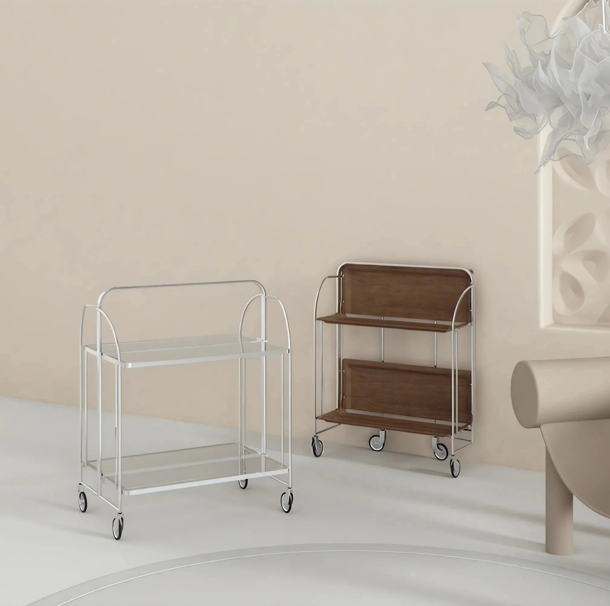CLARITY GLIDE| Foldable Transparent Trolley
