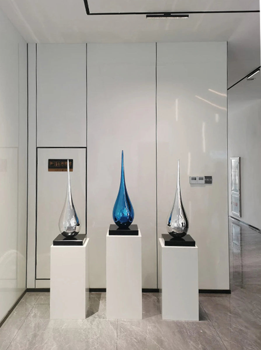 Luxury Water Drop Sculpture – Hand-Crafted Resin Art Piece