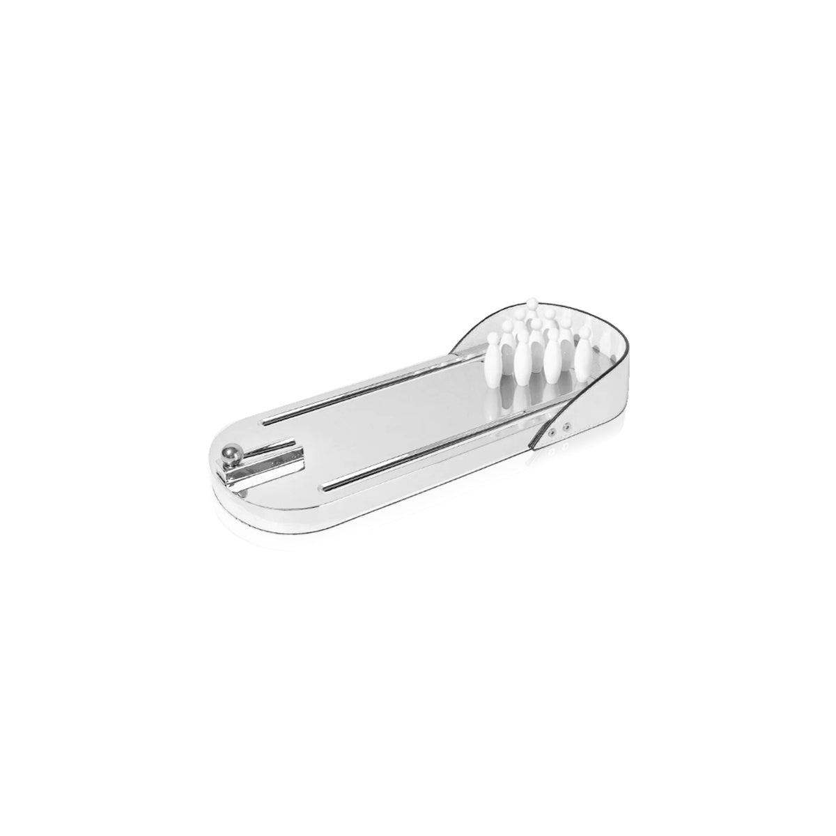 Chrome Bowling Ornament - Metal Desktop Decor