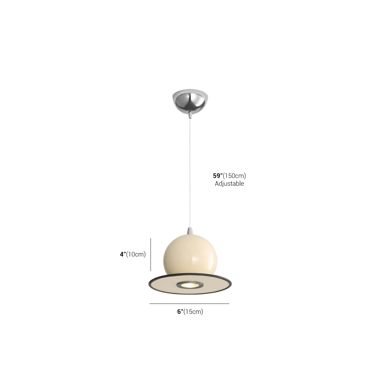 Metal UFO Pendant Light | Retro Aluminum Ceiling Fixture