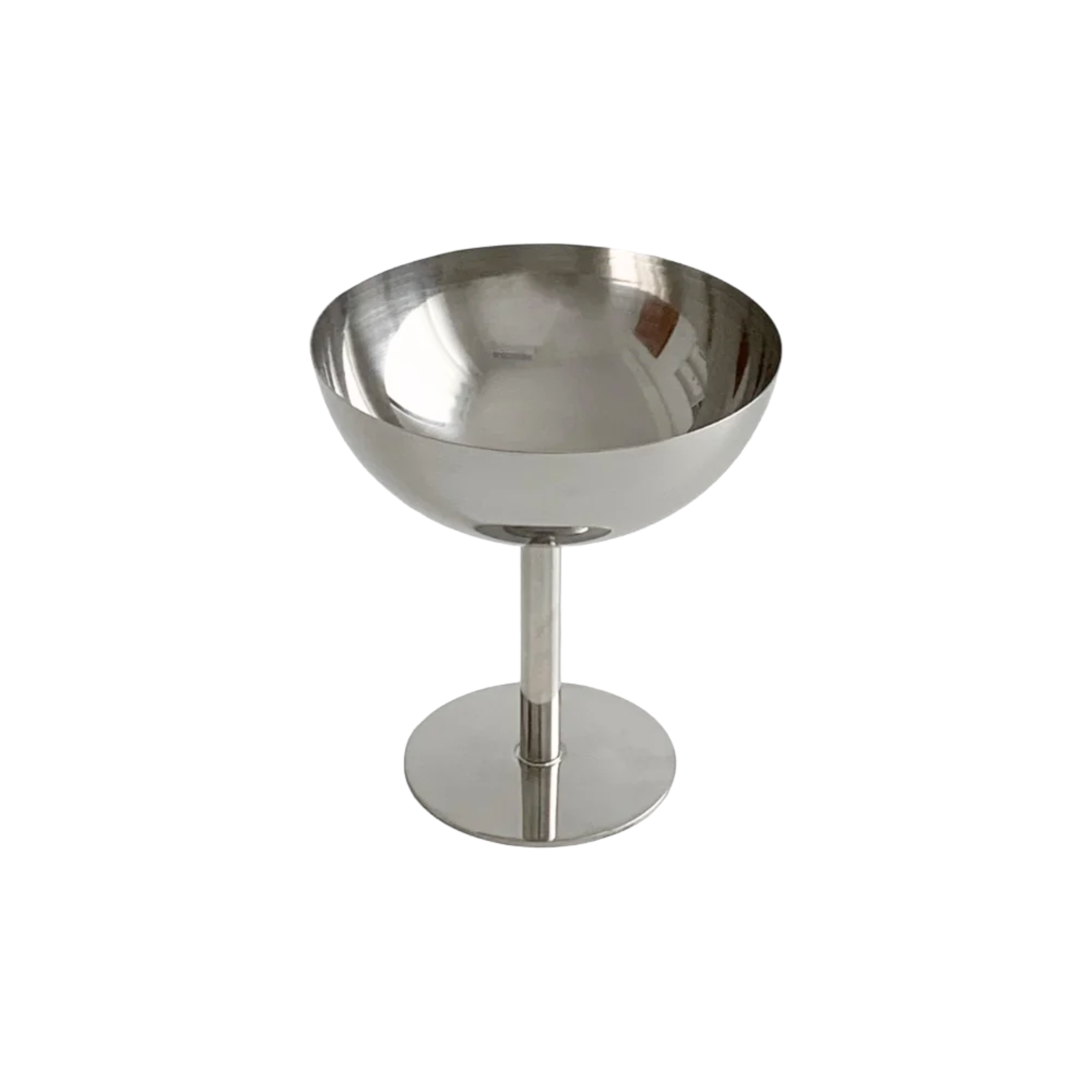Metal cocktail coupe glass