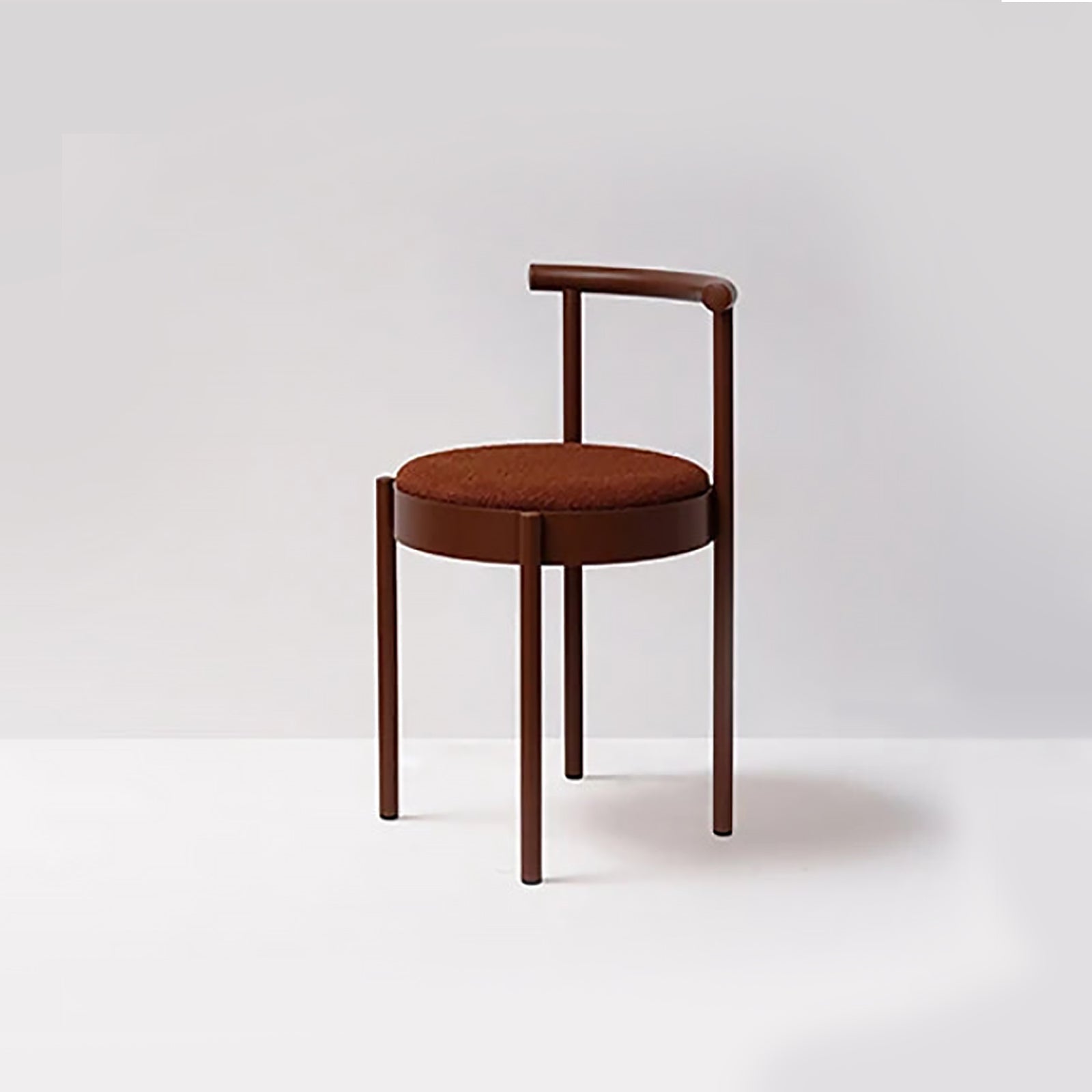 Mid-Century Modern Chair - Colorful Metal Leg Round Dining Seat