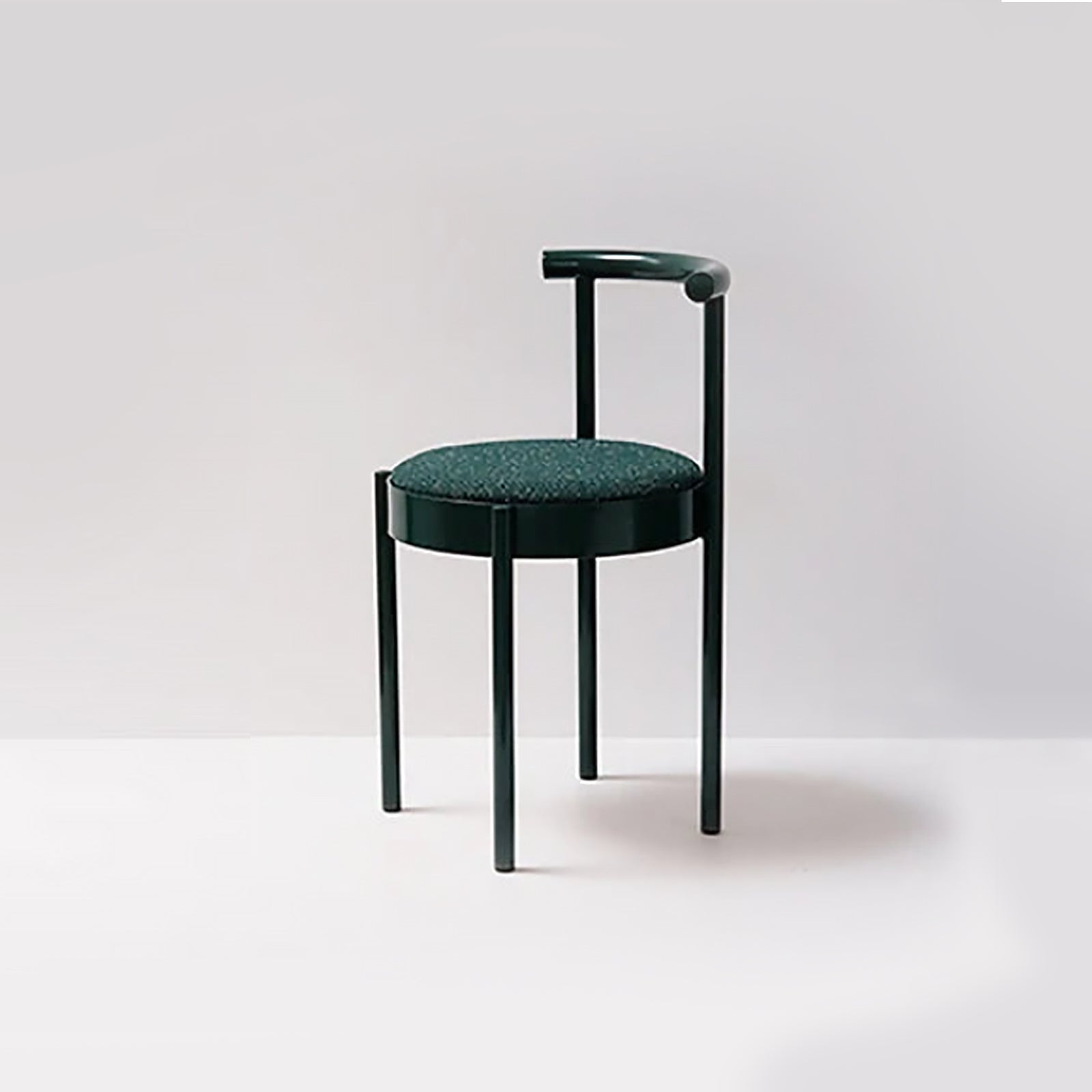 Mid-Century Modern Chair - Colorful Metal Leg Round Dining Seat