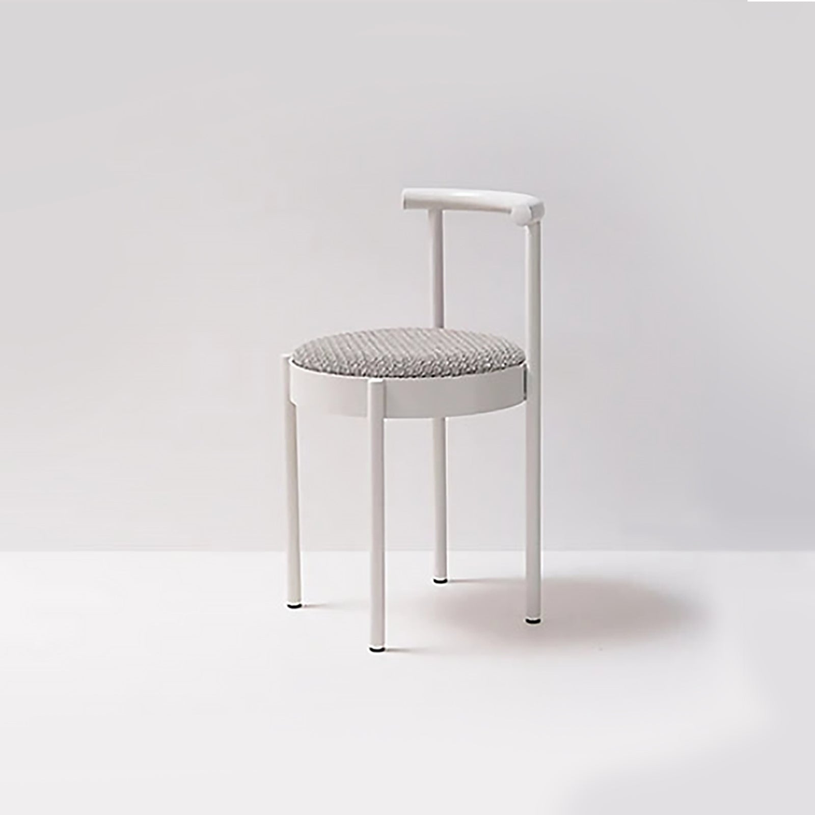 Mid-Century Modern Chair - Colorful Metal Leg Round Dining Seat